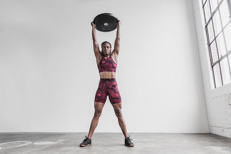 Nobull Halter Sports Bra (TIE-DYE) Women's Sports Bra Red | USA Q2233M
